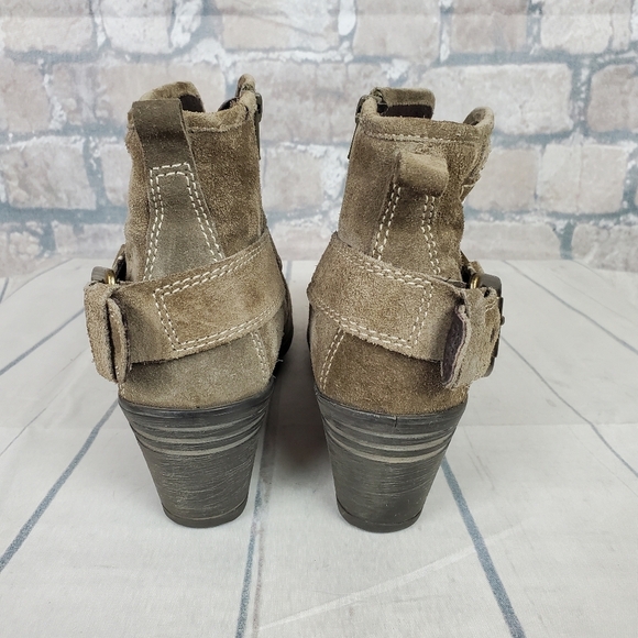 Josef Seibel Harness Sage Green Ankle Boots Size 39/8-8.5 Festival Cowgirl - Picture 7 of 16